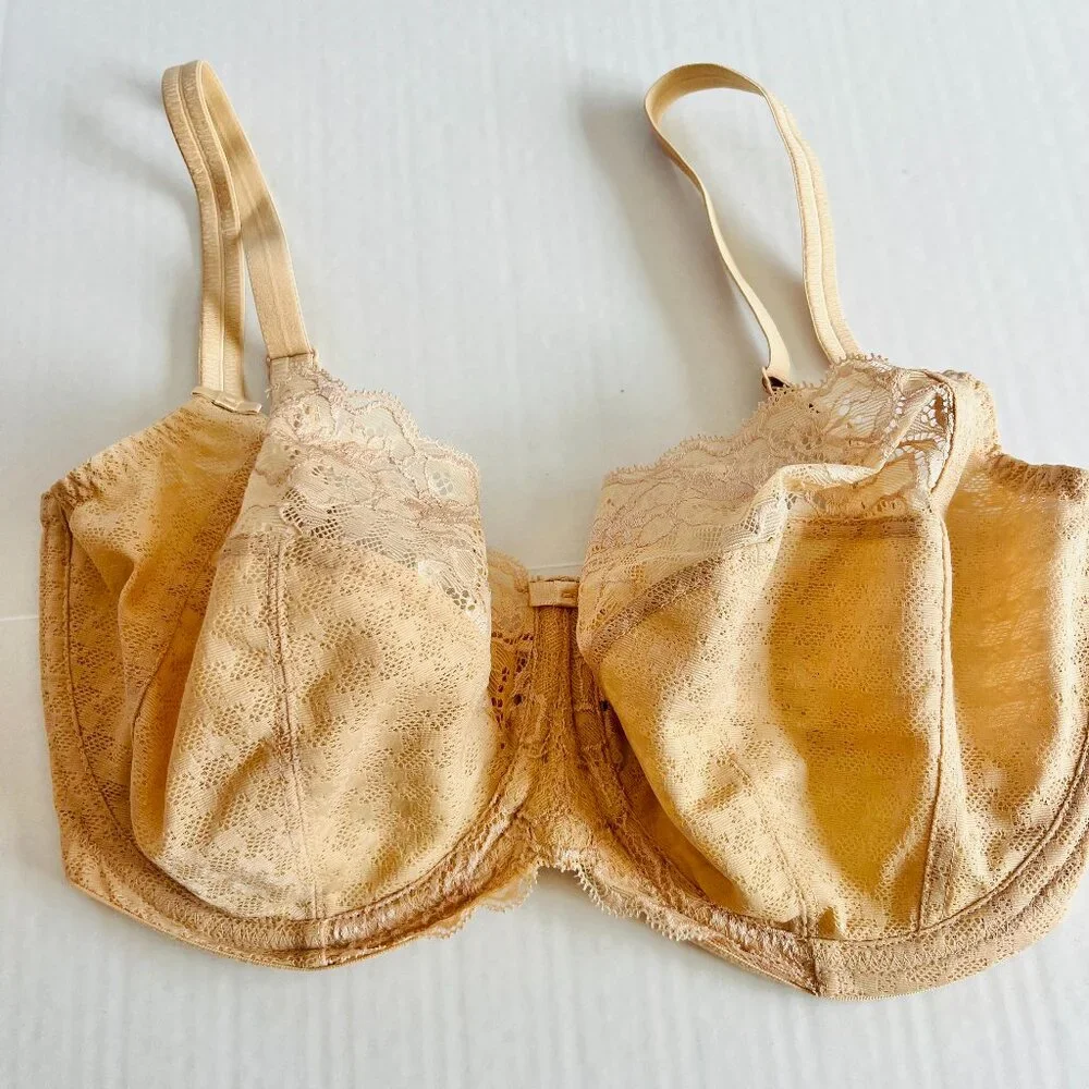 Panache Sz 32 Beige Nude Envy Full Cup Bra Underwire - Picture 2 of 12